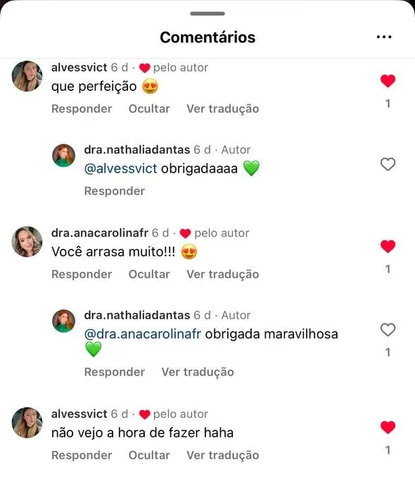Print do depoimento de @alvessvict