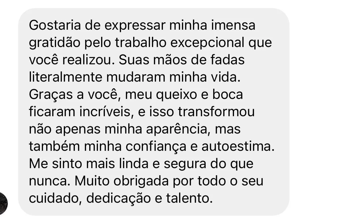Print do depoimento de Paciente