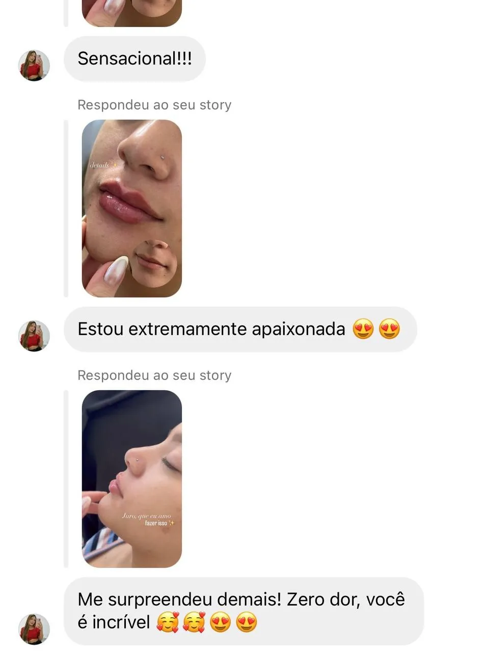 Print do depoimento de Paciente
