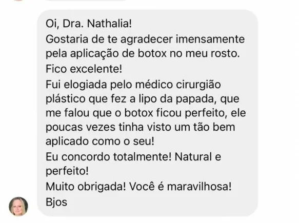 Print do depoimento de Paciente